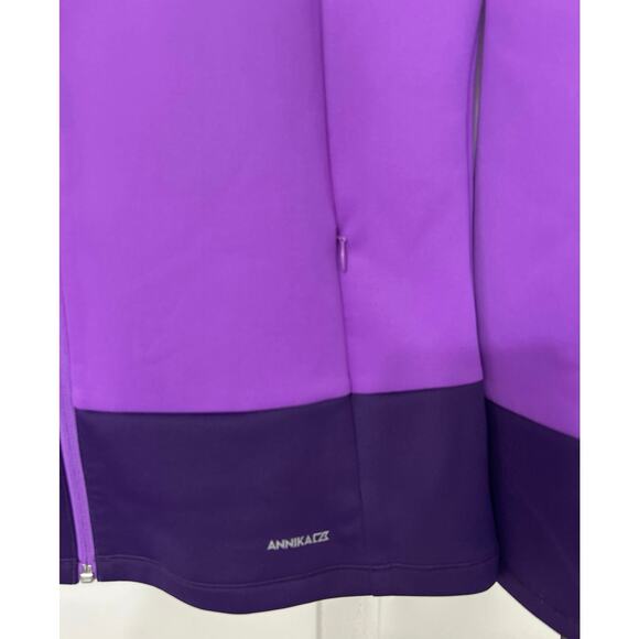 ANNIKA Cutter & Buck Purple CB DryTec UPF50+ Full Zip Jacket L Golf Performance - Picture 6 of 12